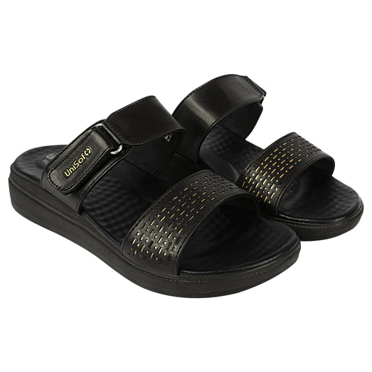 Unisoft Women's Sandals | Premium Soft Orthopedic Slip-on Summer Casual Slippers | Lightweight, Medium Arch-USL_462_403