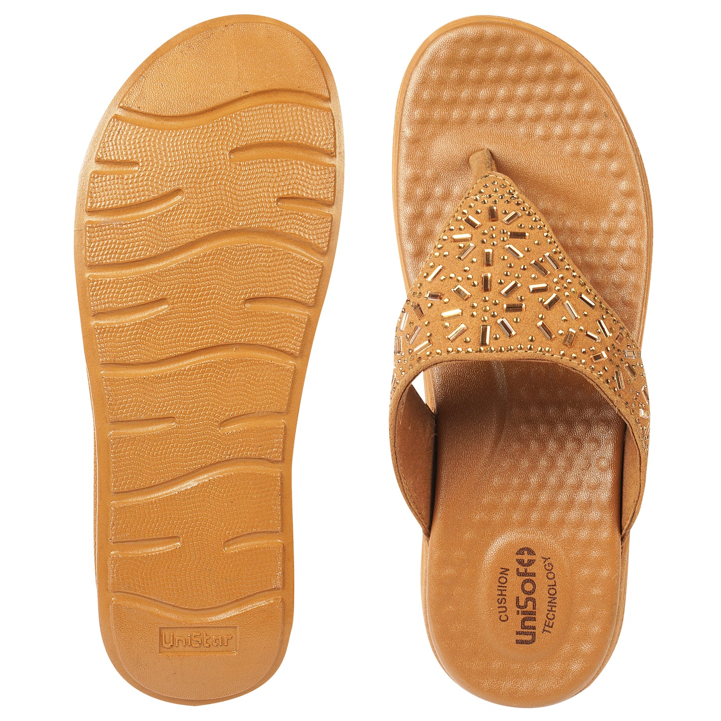 Unisoft Women's Slippers Premium Soft Orthopedic Slip on Summer Casual Slippers Lightweight Medium Arch USL 462 404