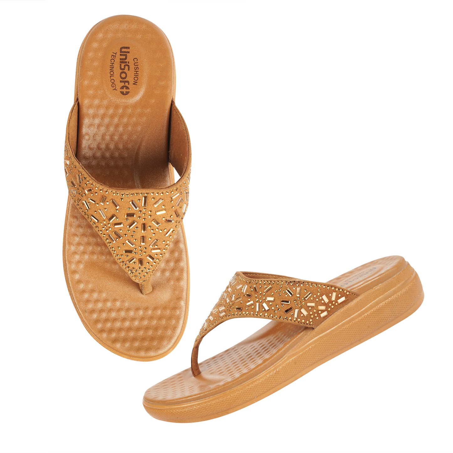 Unisoft Women's Slippers Premium Soft Orthopedic Slip on Summer Casual Slippers Lightweight Medium Arch USL 462 404