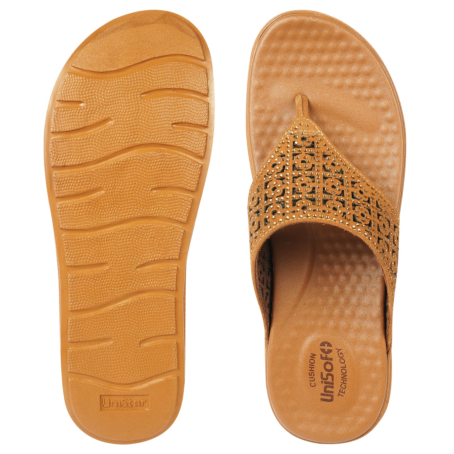 Unisoft Women's Slippers Premium Soft Orthopedic Slip on Summer Casual Slippers Lightweight Medium Arch USL 462 405