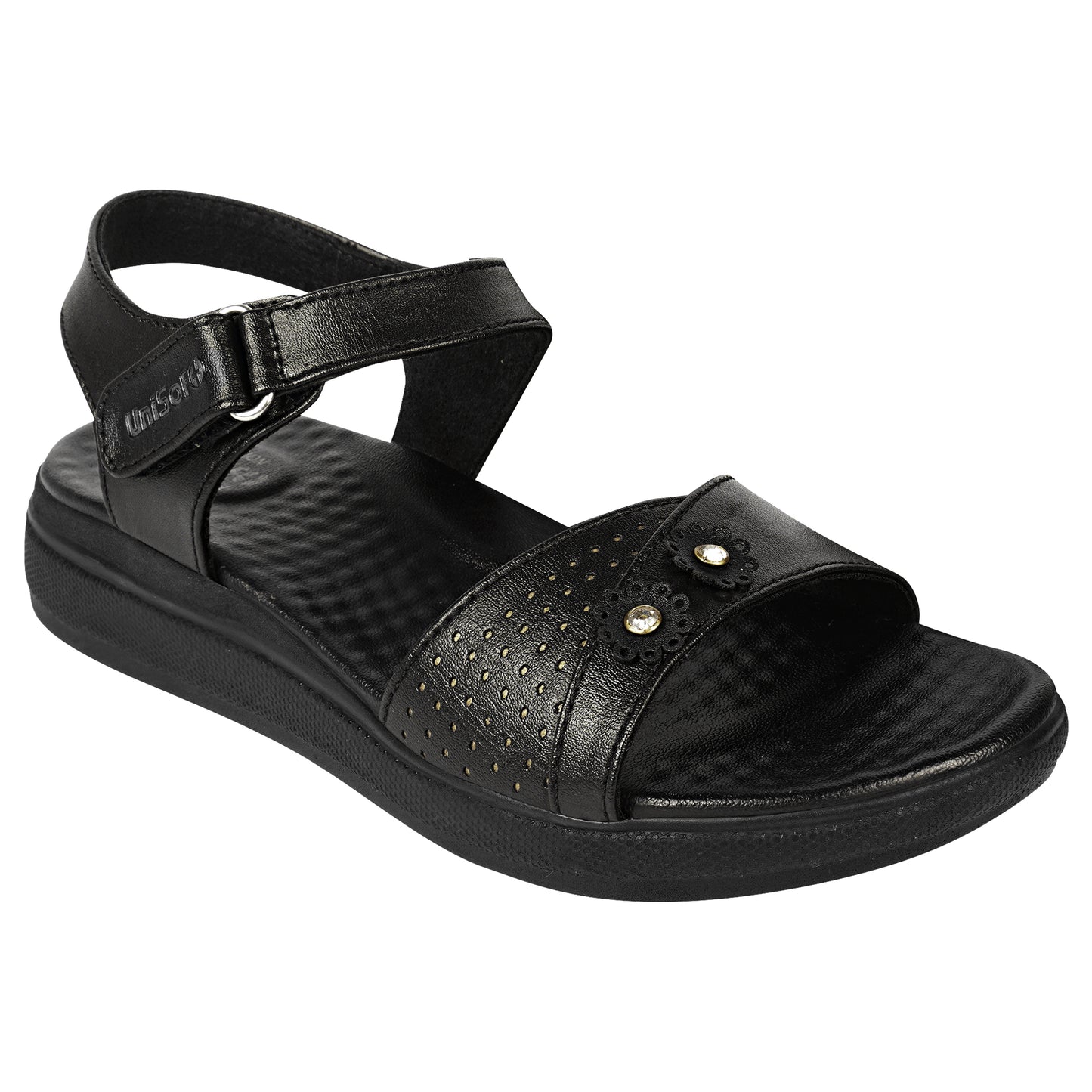 Unisoft Women's Sandals | Premium Soft Orthopedic Slip-on Summer Casual Slippers | Lightweight, Medium Arch-USL_462_407