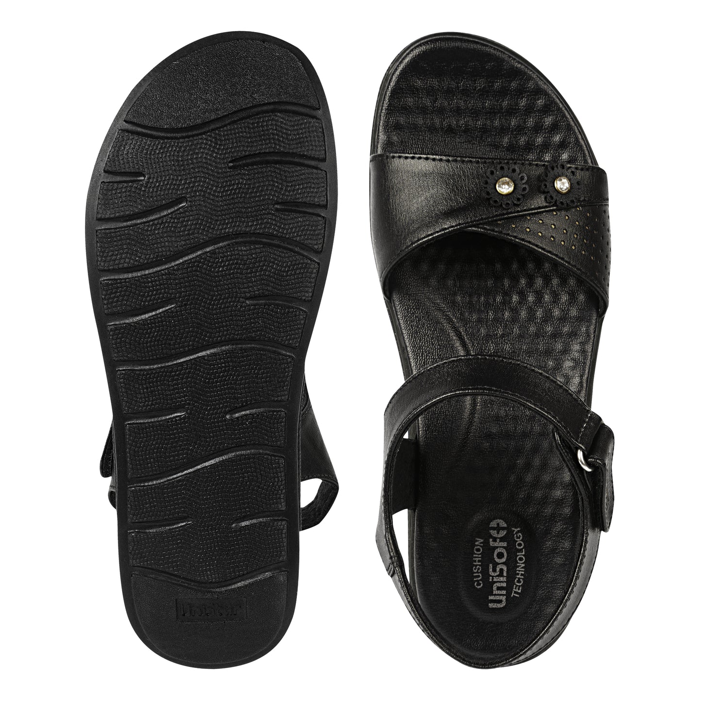 Unisoft Women's Sandals | Premium Soft Orthopedic Slip-on Summer Casual Slippers | Lightweight, Medium Arch-USL_462_407