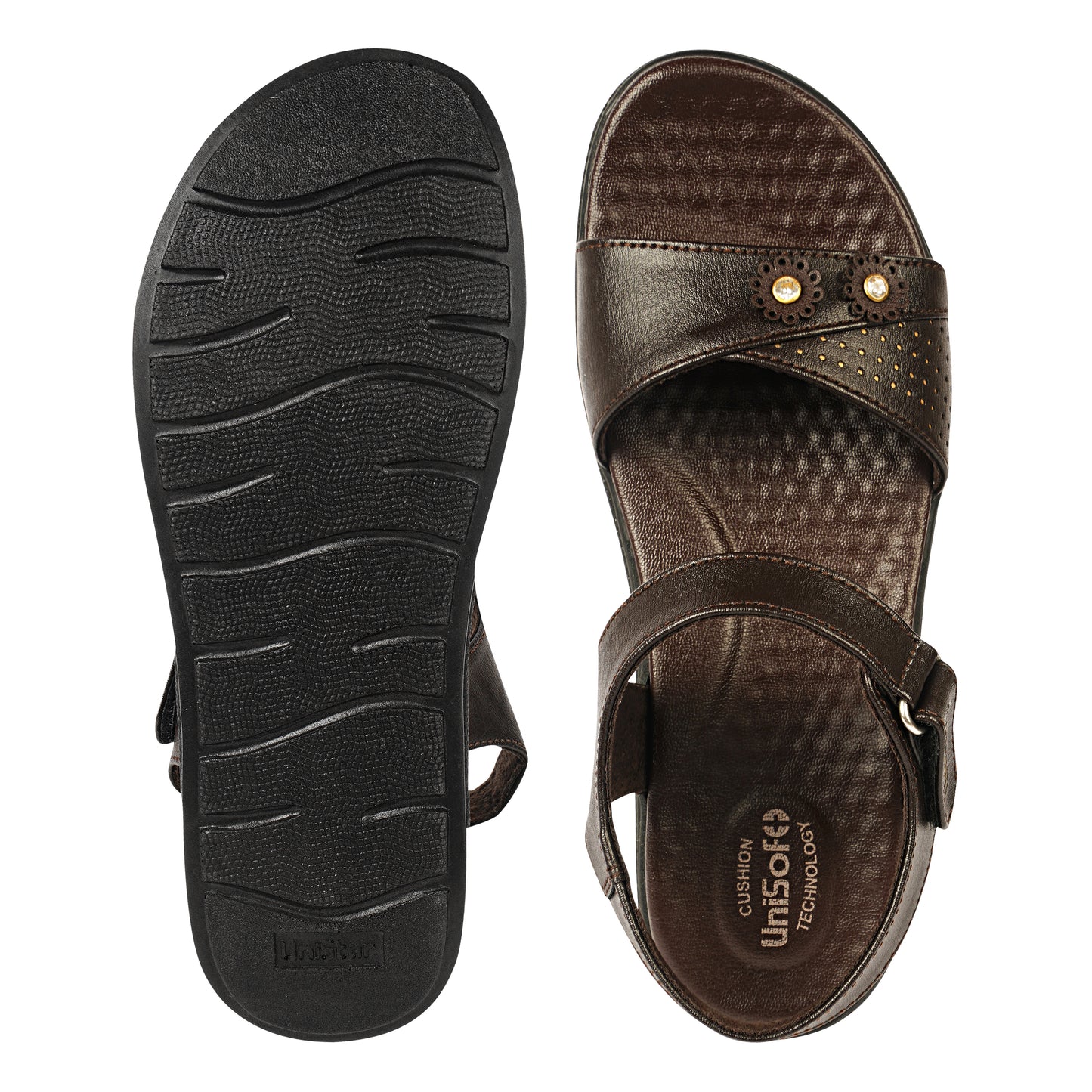 Unisoft Women's Sandals | Premium Soft Orthopedic Slip-on Summer Casual Slippers | Lightweight, Medium Arch-USL_462_407
