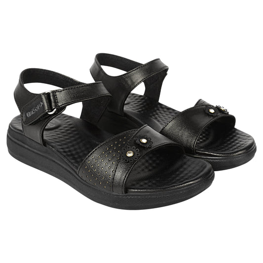 Unisoft Women's Sandals | Premium Soft Orthopedic Slip-on Summer Casual Slippers | Lightweight, Medium Arch-USL_462_407