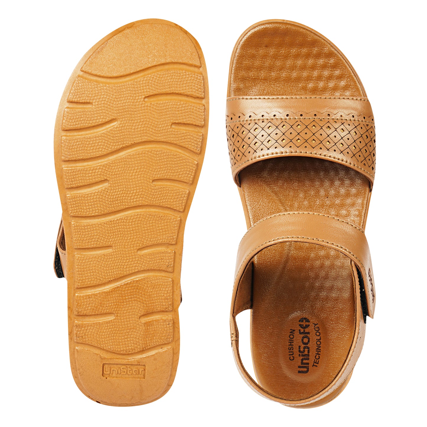 Unisoft Women's Sandals | Premium Soft Orthopedic Slip-on Summer Casual Slippers | Lightweight, Medium Arch-USL_462_408