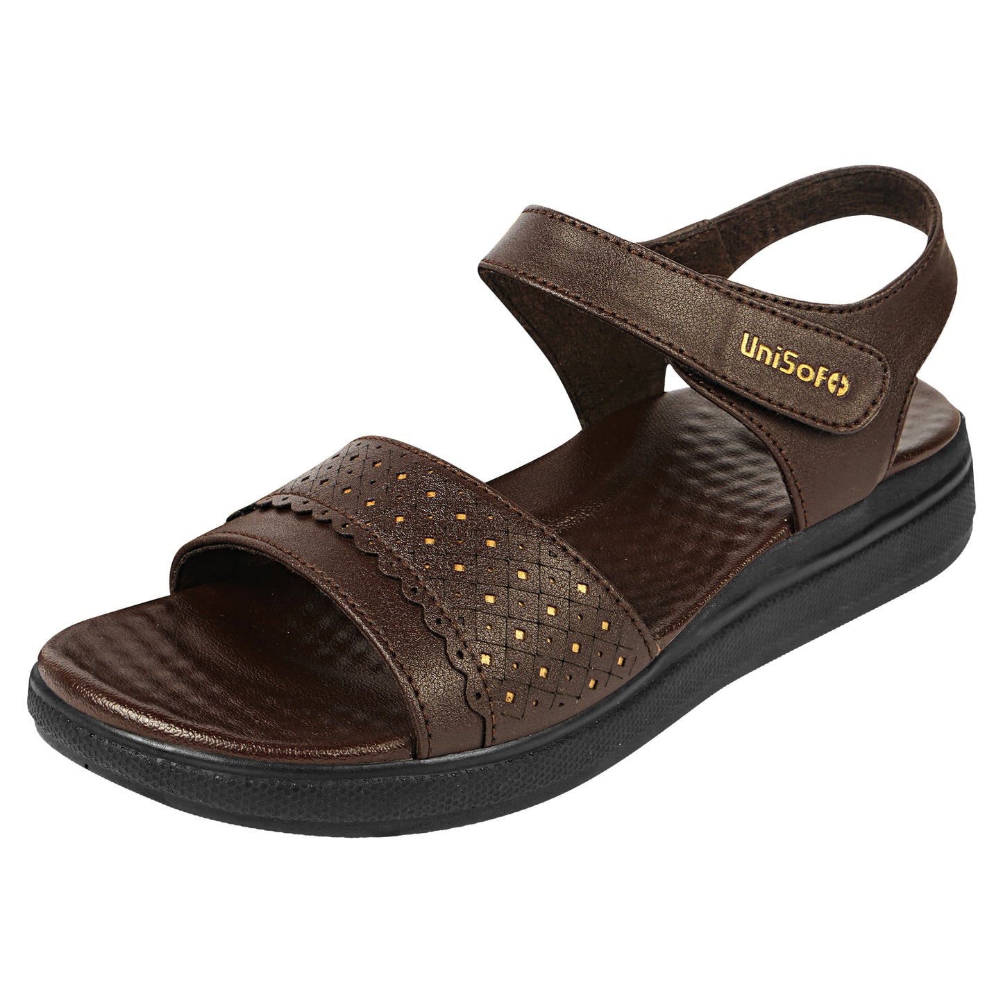 Unisoft Women's Sandals | Premium Soft Orthopedic Slip-on Summer Casual Slippers | Lightweight, Medium Arch-USL_462_408