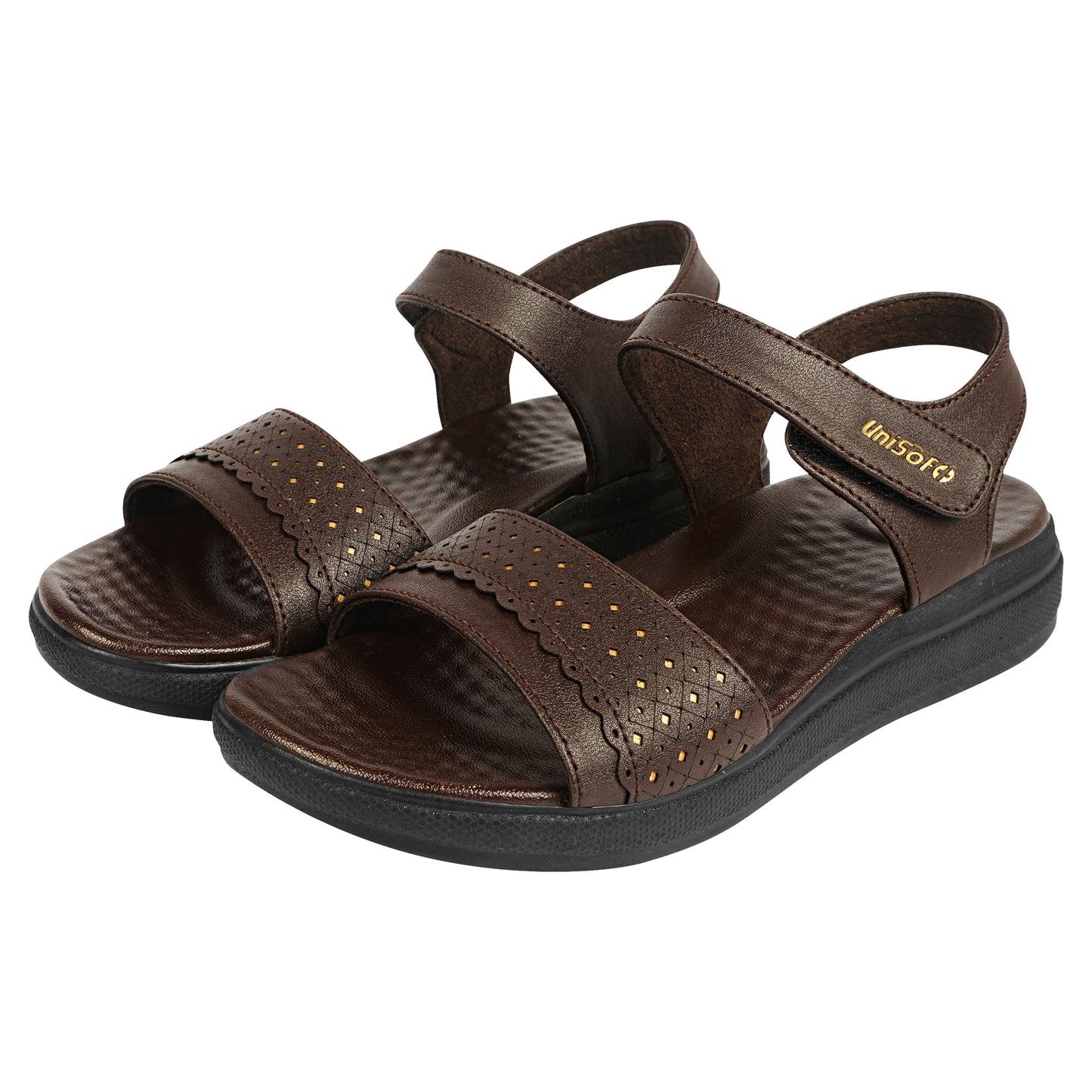 Unisoft Women's Sandals | Premium Soft Orthopedic Slip-on Summer Casual Slippers | Lightweight, Medium Arch-USL_462_408