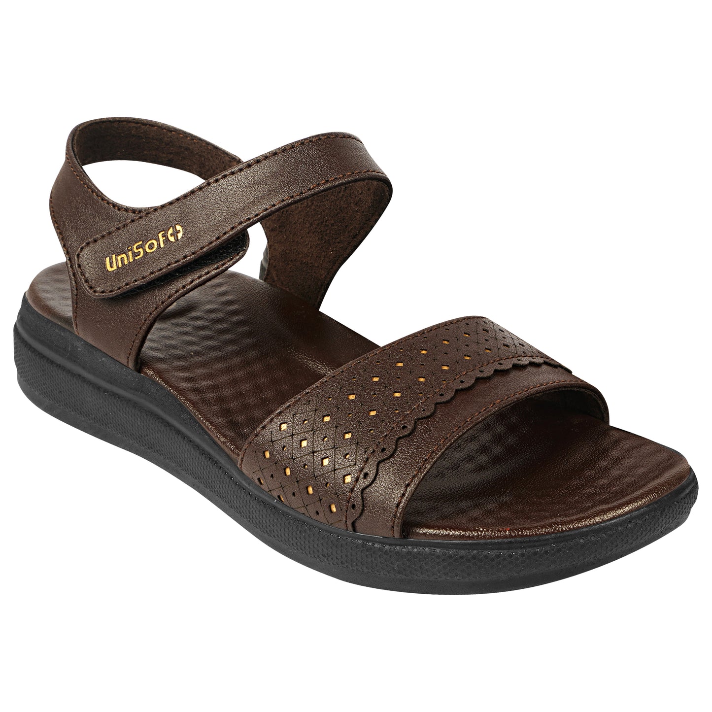 Unisoft Women's Sandals | Premium Soft Orthopedic Slip-on Summer Casual Slippers | Lightweight, Medium Arch-USL_462_408