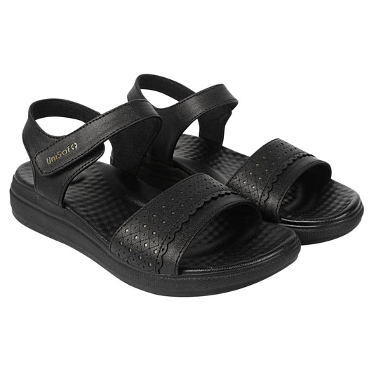 Unisoft Women's Sandals | Premium Soft Orthopedic Slip-on Summer Casual Slippers | Lightweight, Medium Arch-USL_462_408