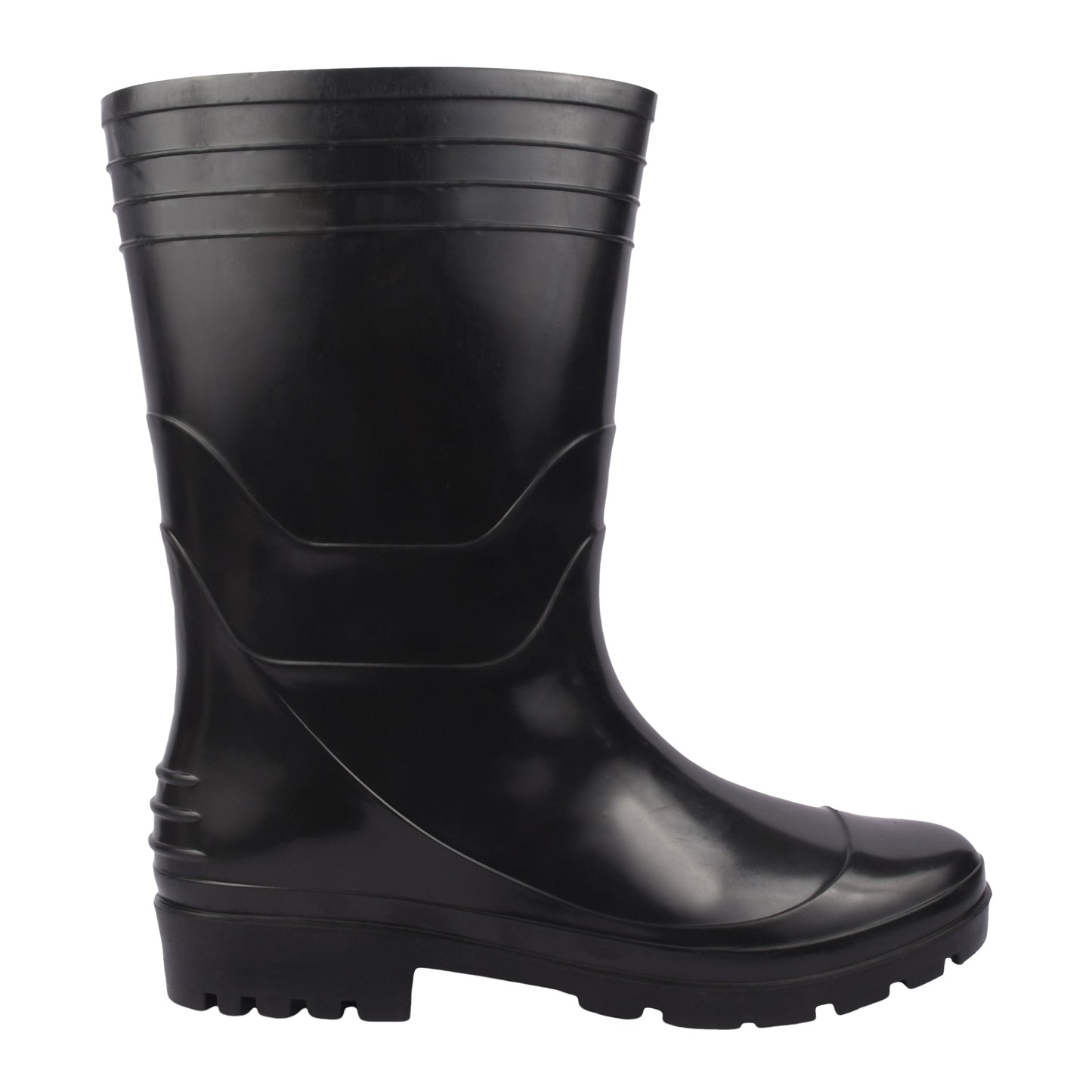 Unistar Men's Lightweight Gum Boots | 13 inch Black Anti-Static, Anti Slip, Water-resistant shoes for Labour/Worker Purposes | Safety Boots