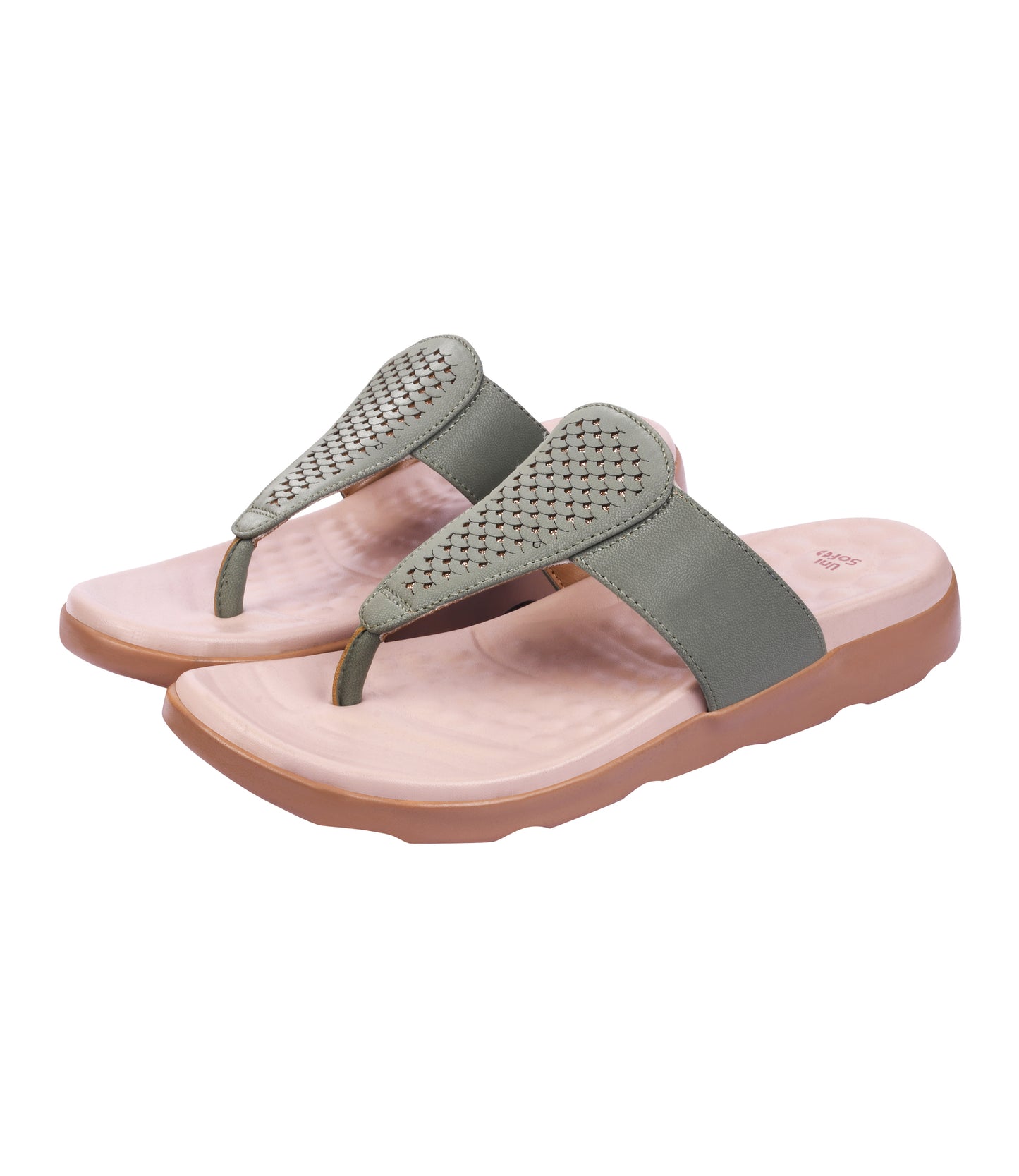 Unisoft Women's Slippers Premium Soft Orthopedic Slip on Summer Casual Slippers Lightweight Medium Arch USL US 2001