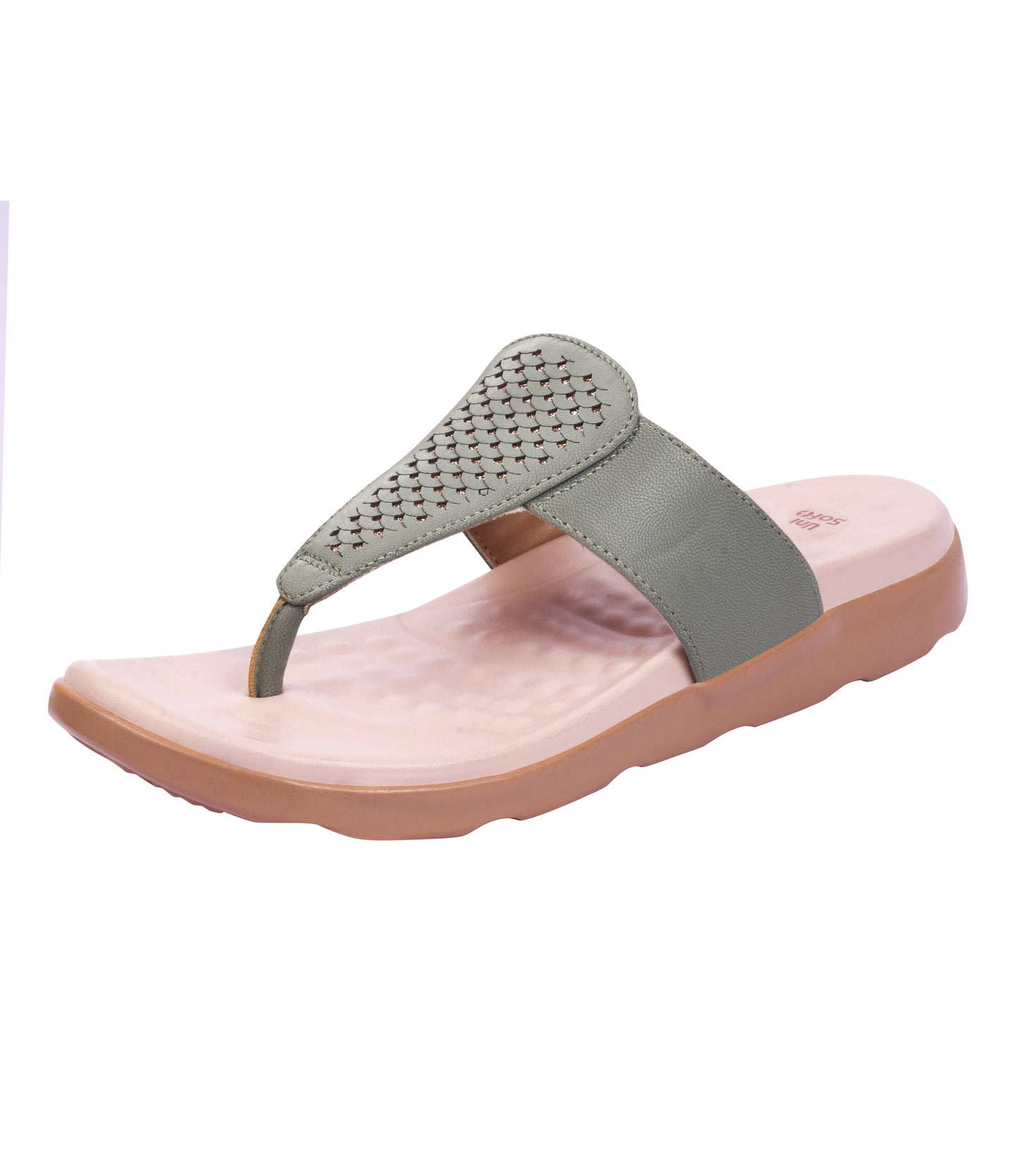 Unisoft Women's Slippers Premium Soft Orthopedic Slip on Summer Casual Slippers Lightweight Medium Arch USL US 2001