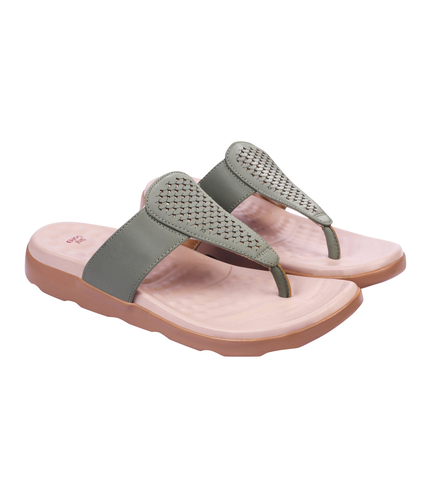 Unisoft Women's Slippers Premium Soft Orthopedic Slip on Summer Casual Slippers Lightweight Medium Arch USL US 2001