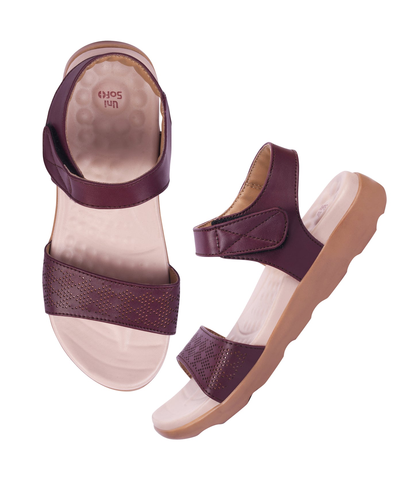 Unisoft Women's Sandals | Premium Soft Orthopedic Slip-on Summer Casual Slippers | Lightweight, Medium Arch-USL_US_2003