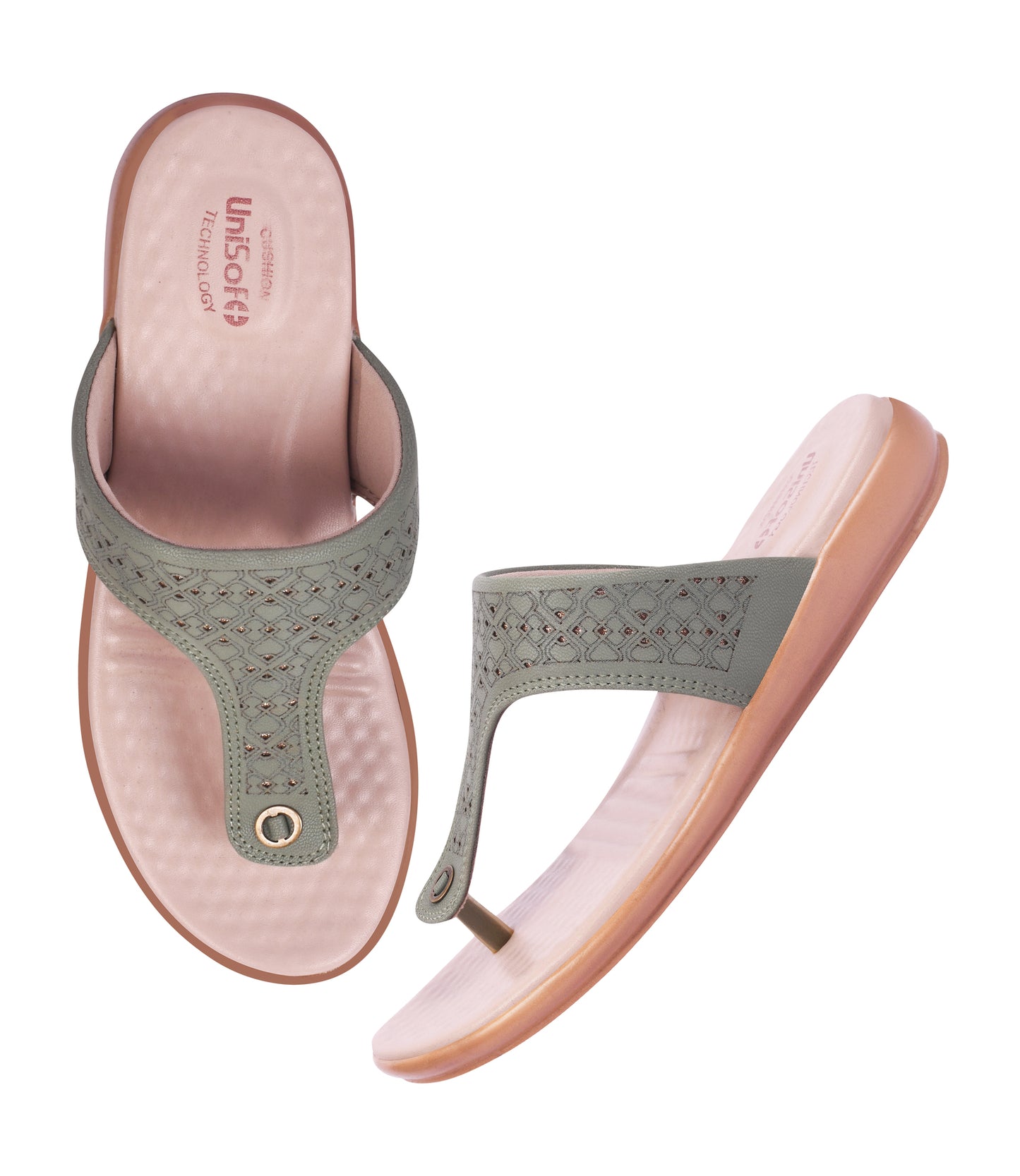 Unisoft Women's Slippers Premium Soft Orthopedic Slip on Summer Casual Slippers Lightweight Medium Arch USL US 3001