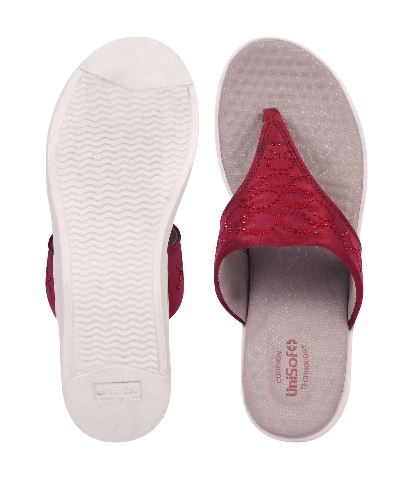 Unisoft Women's Slippers Premium Soft Orthopedic Slip on Summer Casual Slippers Lightweight Medium Arch USL US 3002