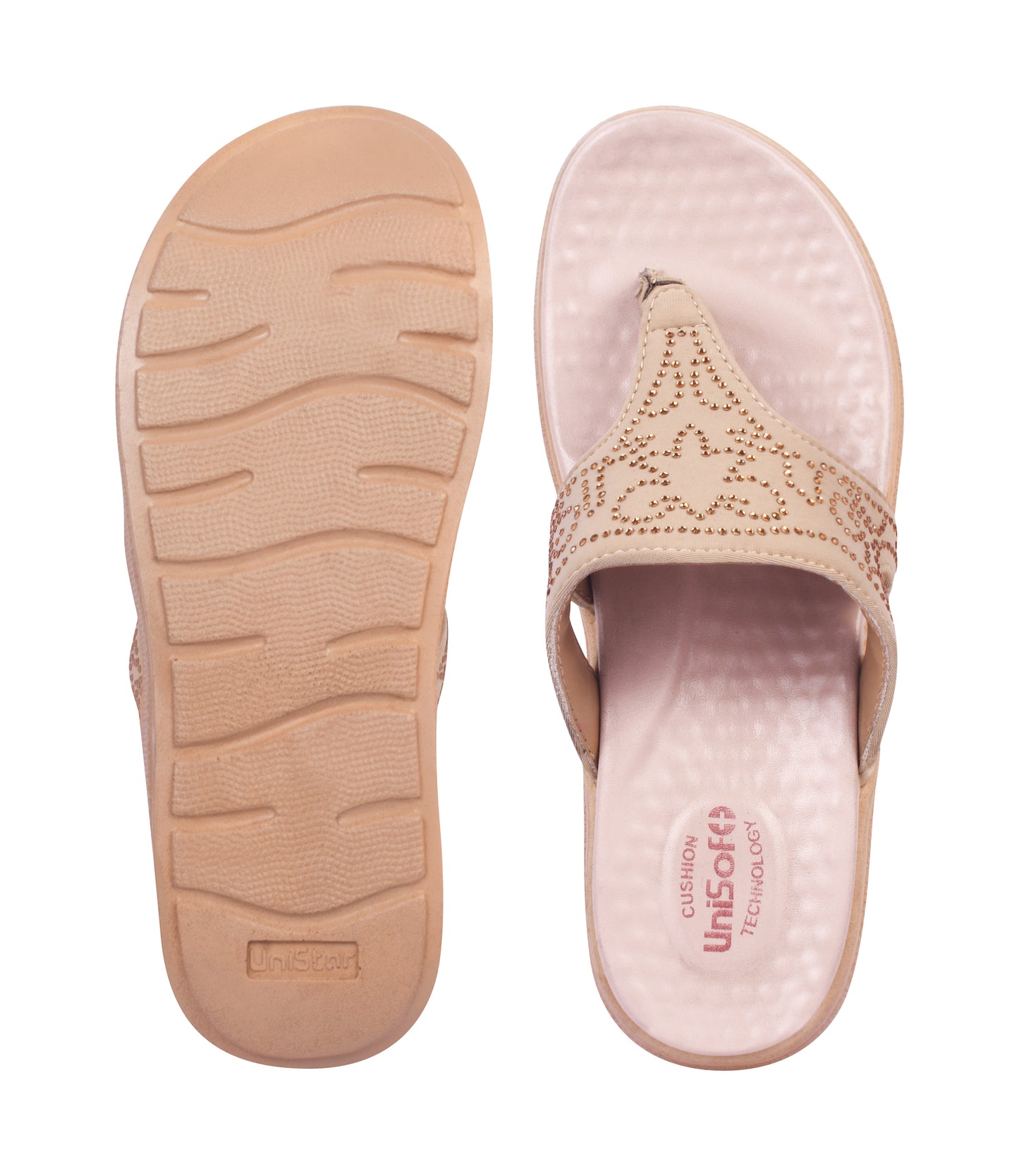 Unisoft Women's Slippers Premium Soft Orthopedic Slip on Summer Casual Slippers Lightweight Medium Arch USL US 4001