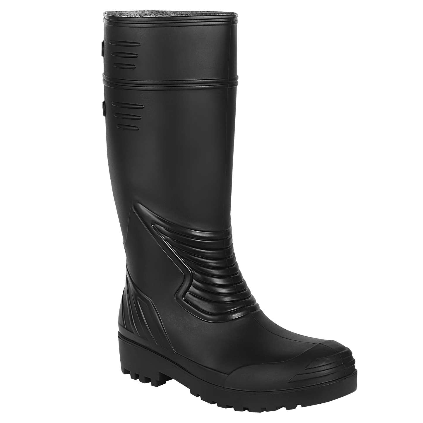 Unistar Men's Lightweight Gum Boots | 15 inch Black Anti-Static, Anti Slip, Water-resistant shoes for Labour/Worker Purposes | Safety Boots