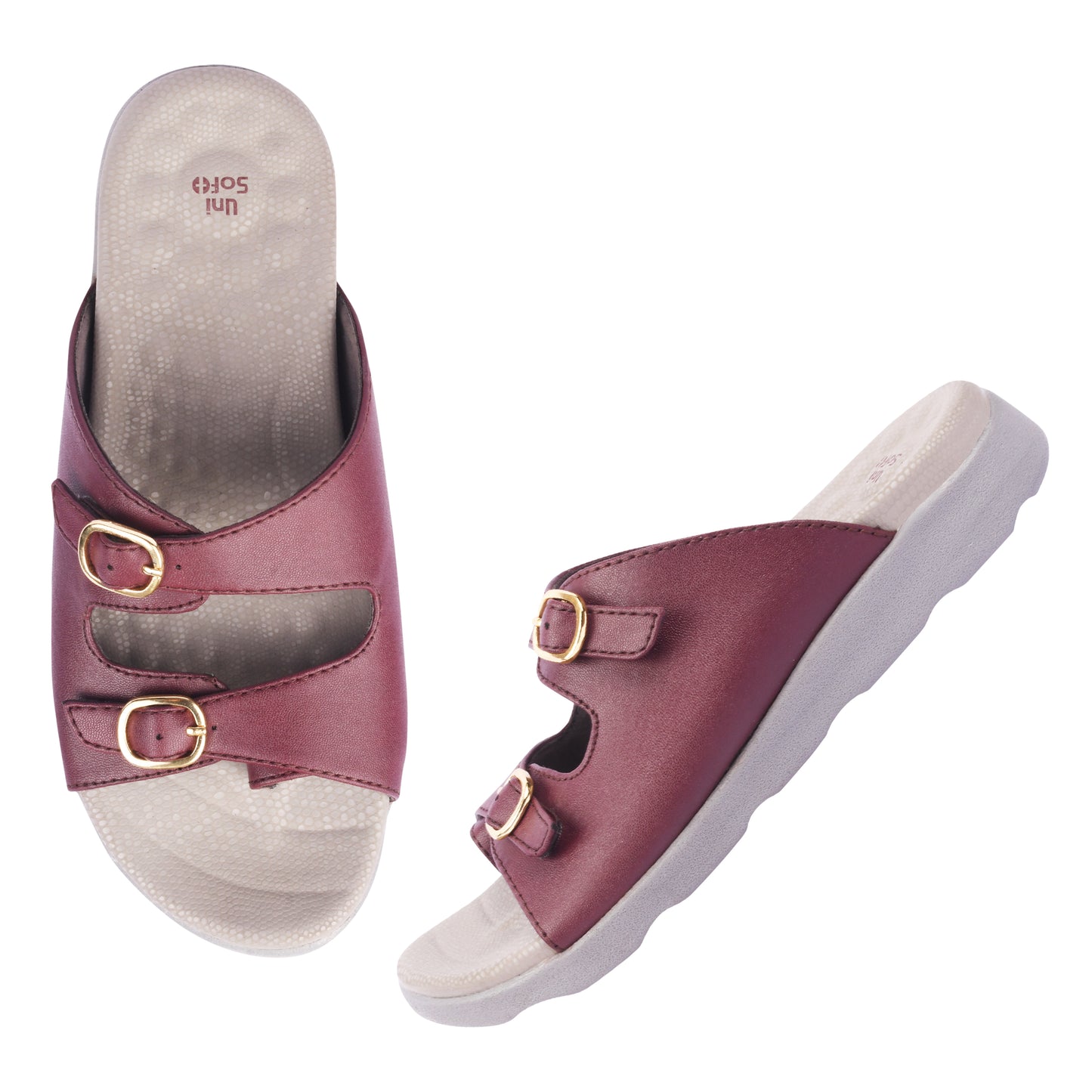Unisoft Women's Slippers Premium Soft Orthopedic Slip on Summer Casual Slippers Lightweight Medium Arch USL 460 206