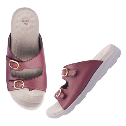 Unisoft Women's Slippers Premium Soft Orthopedic Slip on Summer Casual Slippers Lightweight Medium Arch USL 460 206