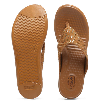 Unisoft Women's Slippers Premium Soft Orthopedic Slip on Summer Casual Slippers Lightweight Medium Arch USL 461 306