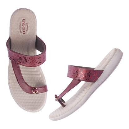 Unisoft Women's Slippers Premium Soft Orthopedic Slip on Summer Casual Slippers Lightweight Medium Arch USL 461 310