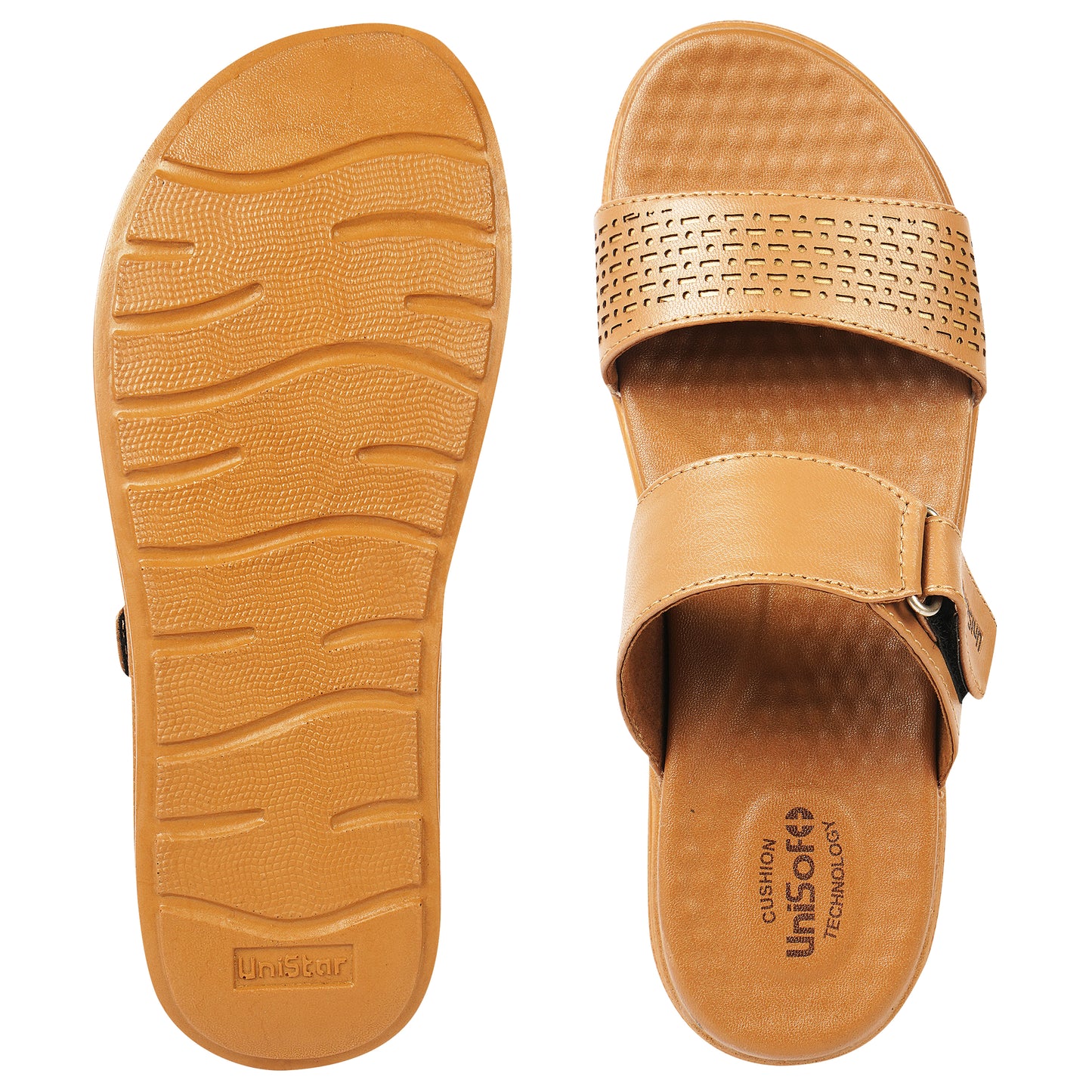 Unisoft Women's Sandals | Premium Soft Orthopedic Slip-on Summer Casual Slippers | Lightweight, Medium Arch-USL_462_403