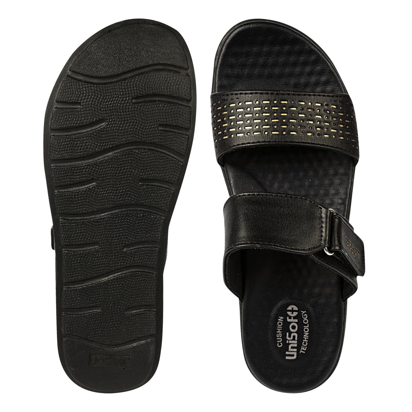 Unisoft Women's Sandals | Premium Soft Orthopedic Slip-on Summer Casual Slippers | Lightweight, Medium Arch-USL_462_403