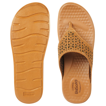 Unisoft Women's Slippers Premium Soft Orthopedic Slip on Summer Casual Slippers Lightweight Medium Arch USL 462 405