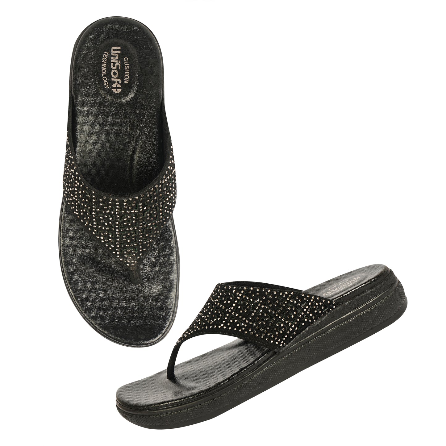 Unisoft Women's Slippers Premium Soft Orthopedic Slip on Summer Casual Slippers Lightweight Medium Arch USL 462 405