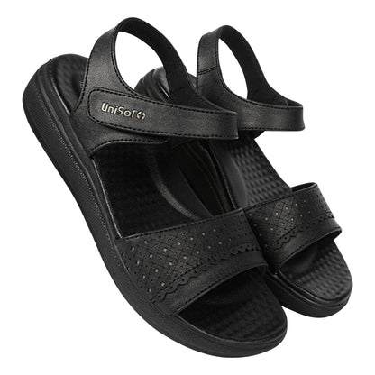 Unisoft Women's Sandals | Premium Soft Orthopedic Slip-on Summer Casual Slippers | Lightweight, Medium Arch-USL_462_408