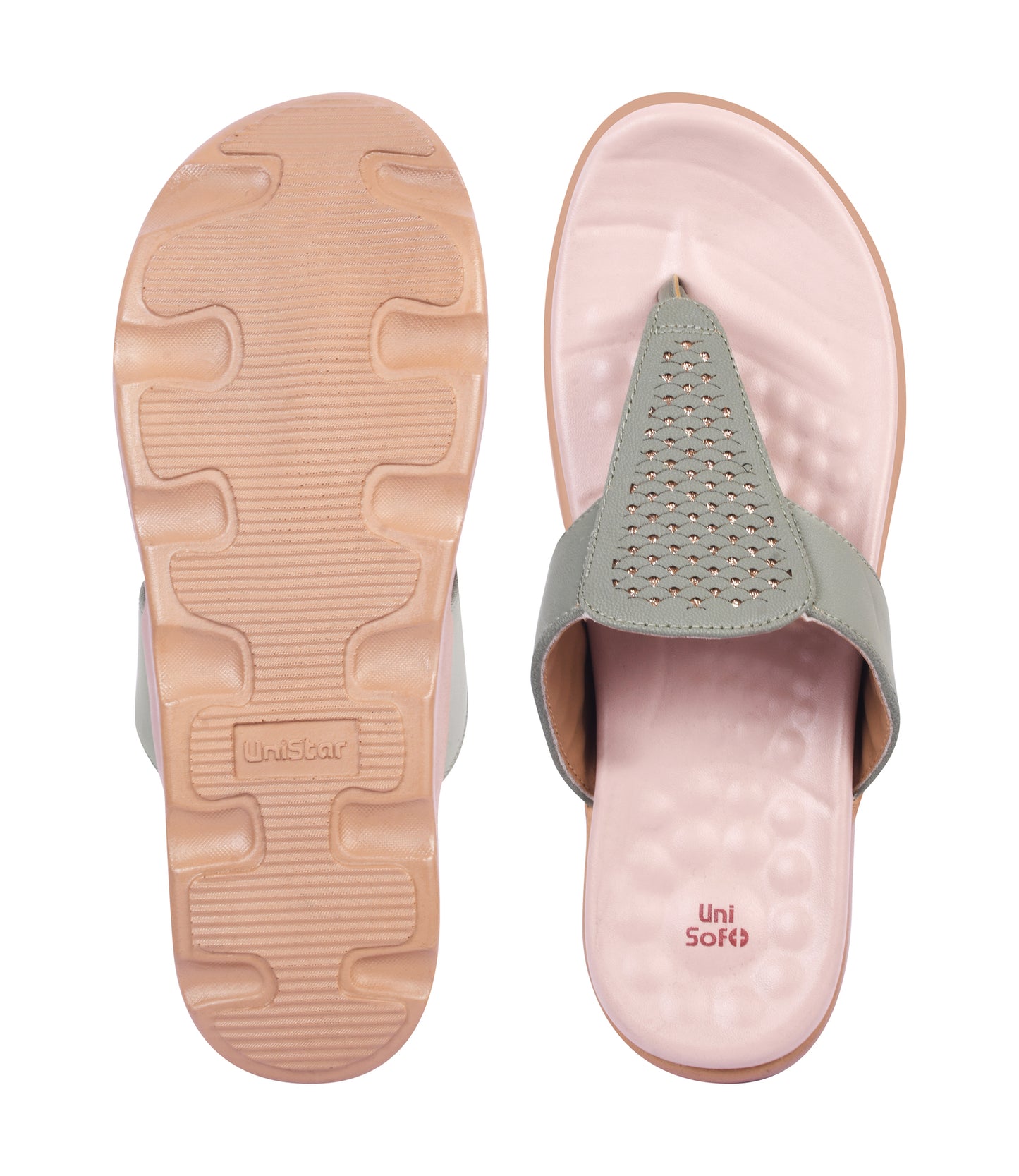 Unisoft Women's Slippers Premium Soft Orthopedic Slip on Summer Casual Slippers Lightweight Medium Arch USL US 2001
