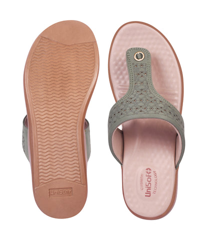 Unisoft Women's Slippers Premium Soft Orthopedic Slip on Summer Casual Slippers Lightweight Medium Arch USL US 3001
