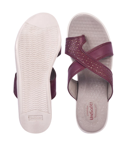 Unisoft Women's Slippers Premium Soft Orthopedic Slip on Summer Casual Slippers Lightweight Medium Arch USL US 3003