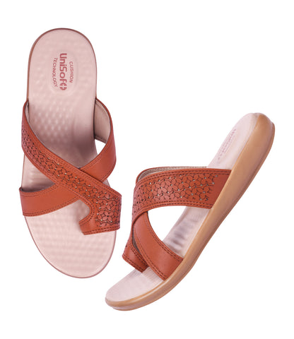 Unisoft Women's Slippers Premium Soft Orthopedic Slip on Summer Casual Slippers Lightweight Medium Arch USL US 3003