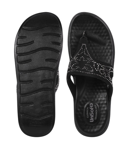 Unisoft Women's Slippers Premium Soft Orthopedic Slip on Summer Casual Slippers Lightweight Medium Arch USL US 4001